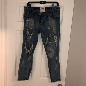 Trashed Free Bird Jeans